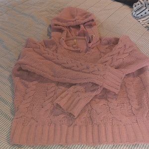 pink knitted sweater